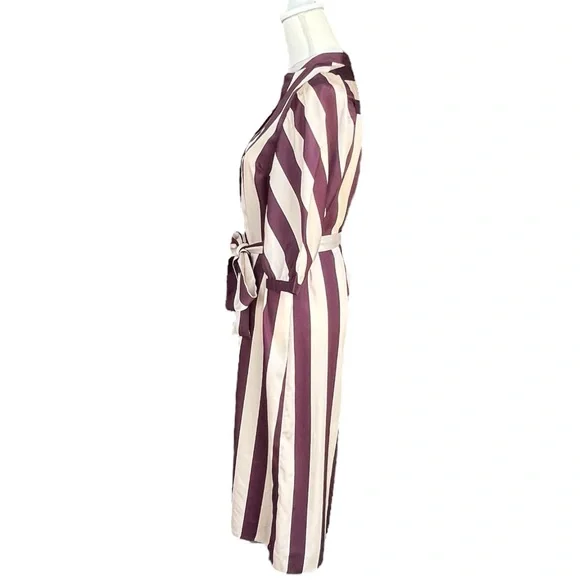 Ann Taylor Striped Balloon Sleeve Midi Dress | Size Small - Picture 5 of 13